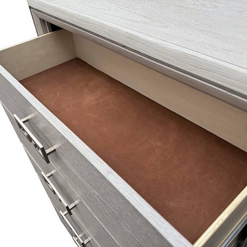 Furniture of America Klasiin Rustic White Wood 5-Drawer Chest