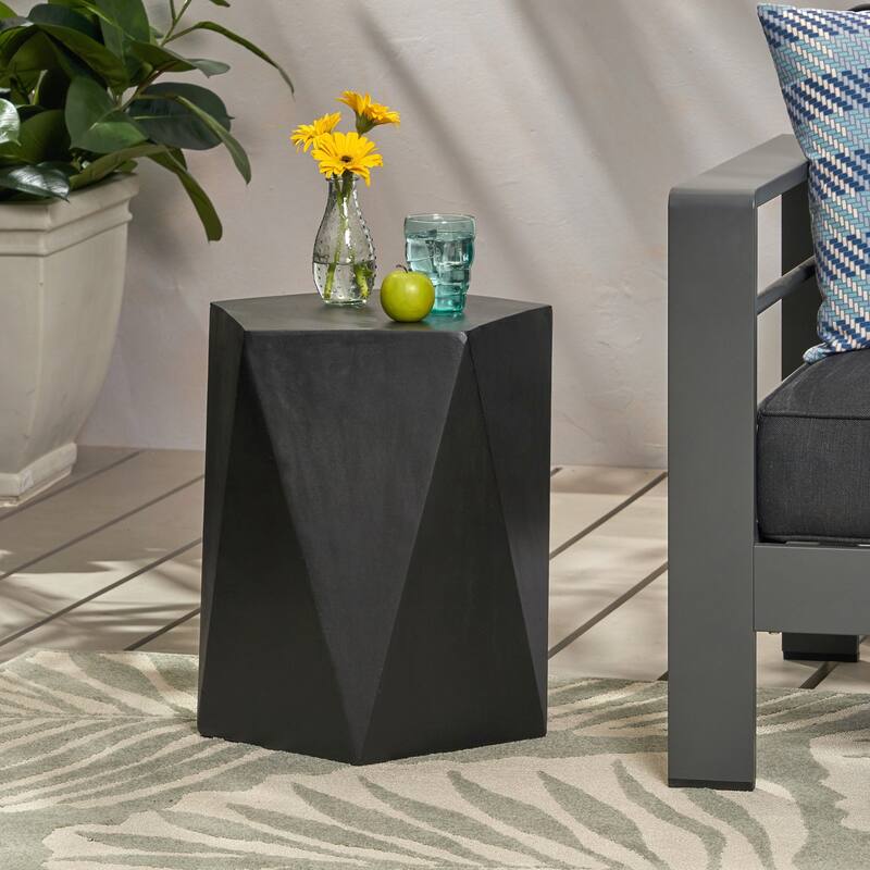 outdoor SIDE TABLE - Black( Magnesium Oxide)