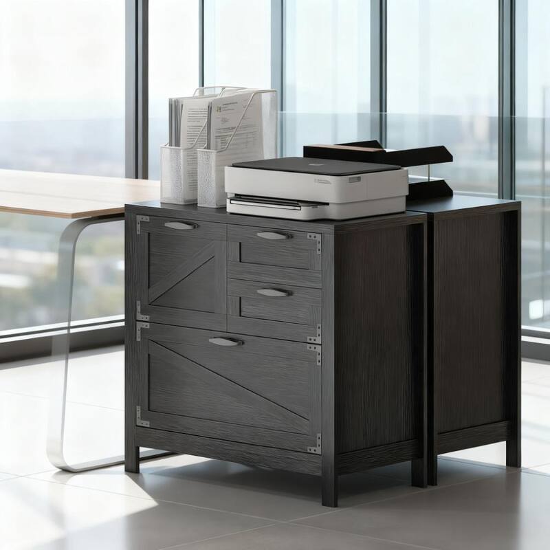 Farmhouse File Cabinet with 4 Drawers Lateral Filing Cabinet