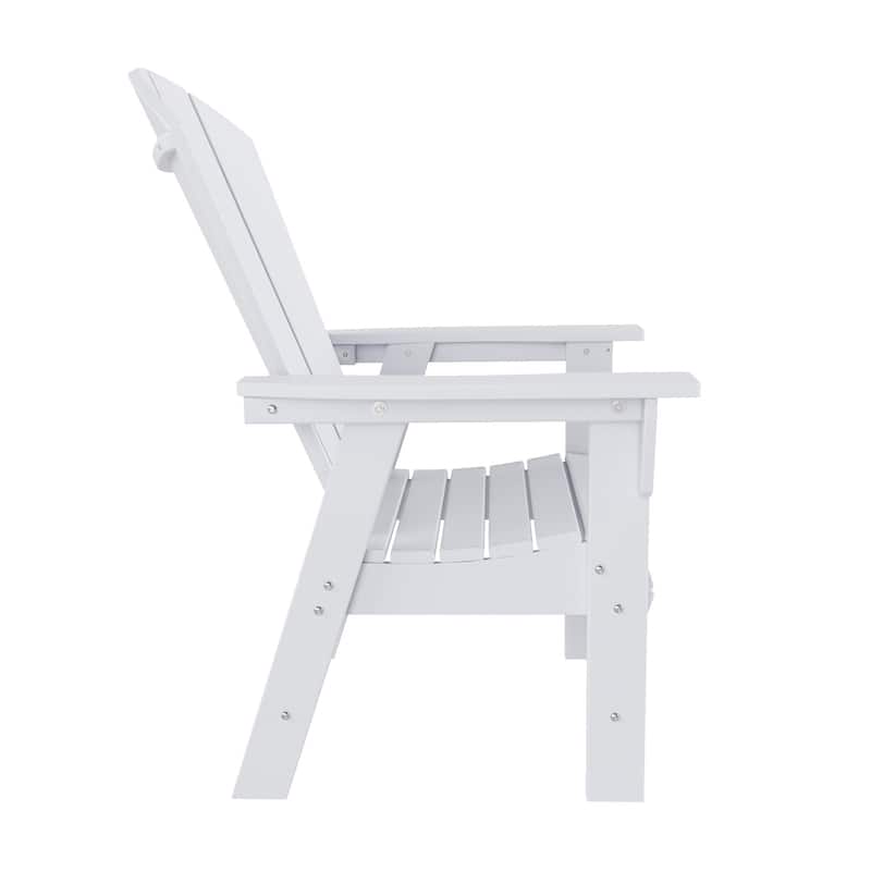 Laguna Hdpe All Weather Outdoor Patio Square Adirondack Dining Chairs Set (5-Piece Set)
