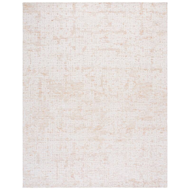 SAFAVIEH Handmade Ebony Marcijona Modern Contemporary Wool Rug - 8' x 10' - Ivory/Gold