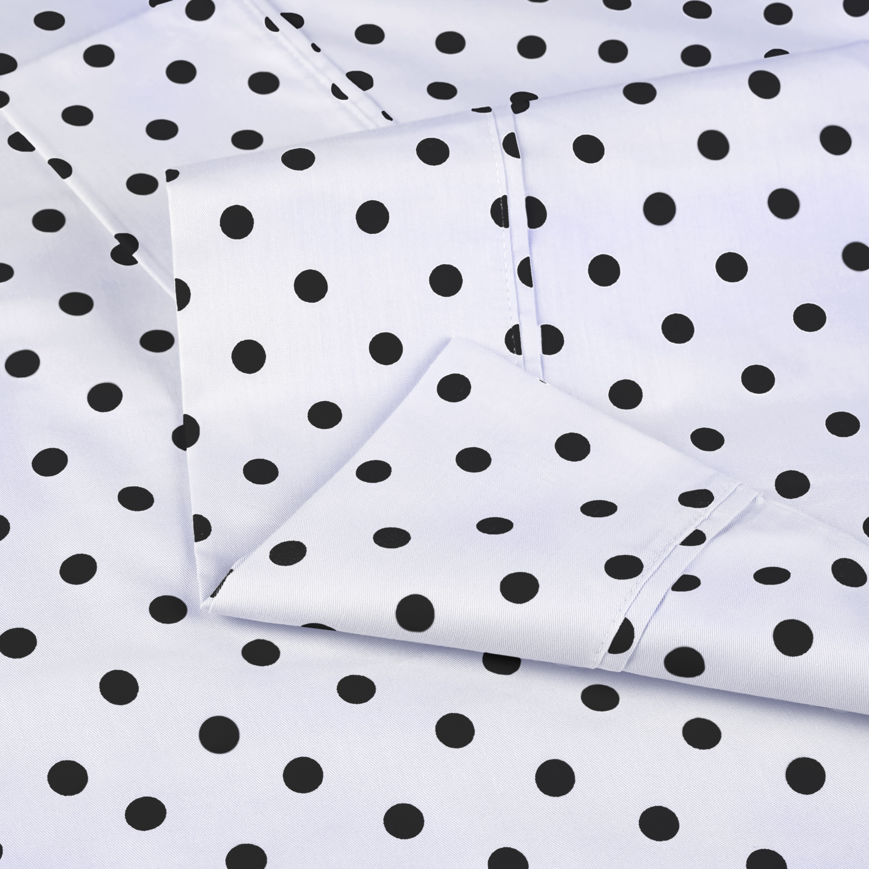 Superior Thread Count 600TC Cotton Blend Polka Dot Bed Sheet-image