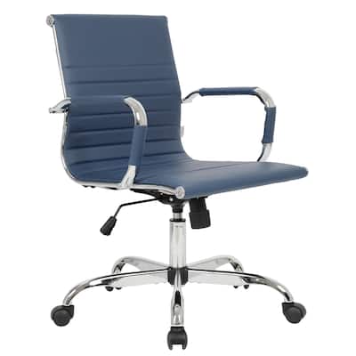 Modern Soft Pad Office Chair with Steel Frame, Adjustable Tilt Lock, Swivel Base and Rolling Casters