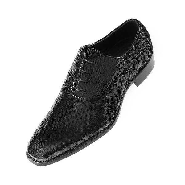 black sparkle dress shoes