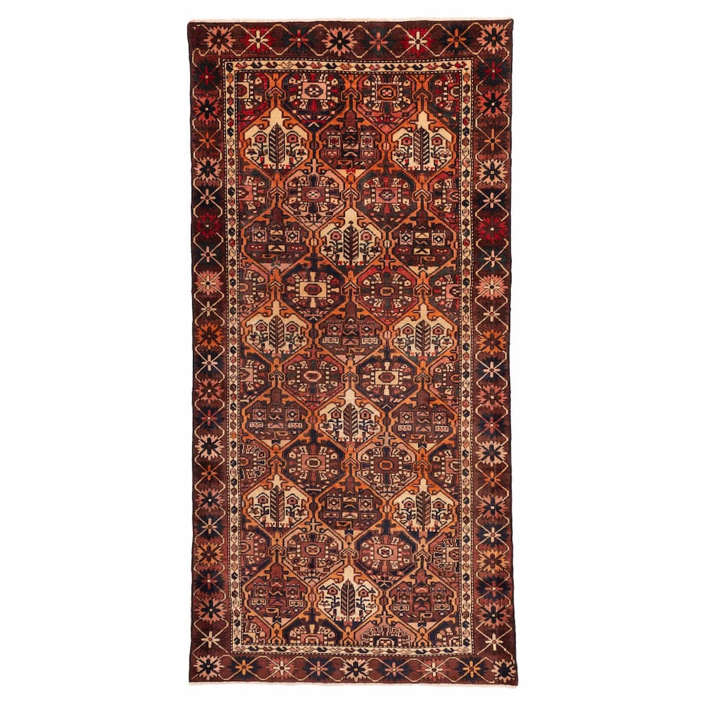 ECARPETGALLERY Hand-knotted Kayseri Vintage Red Wool Rug - 4'5 x 9'5