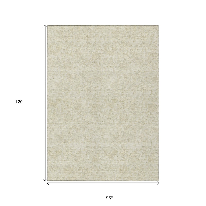 HomeRoots Floral Transitional Rectangle Outdoor Rug