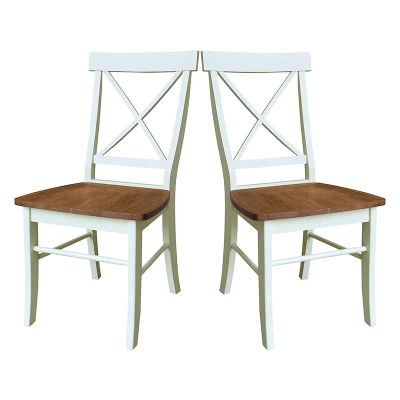 Set of Two X-Back Dining Chairs
