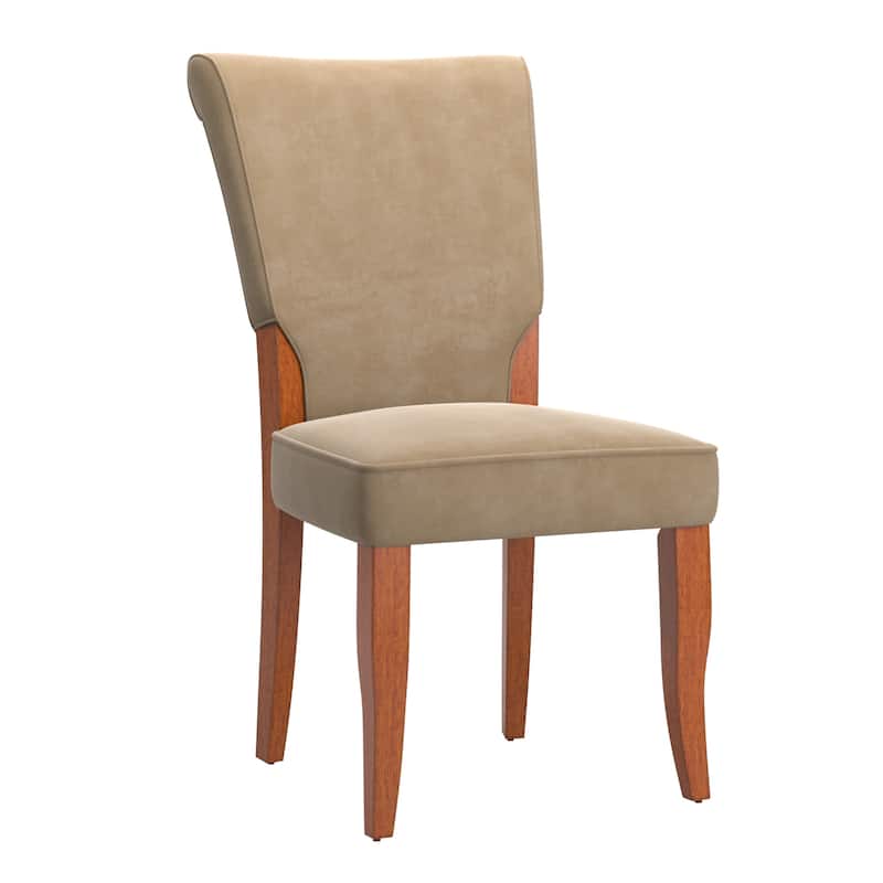 Andorra Peat Velvet Upholstered Dining Chair (Set of 2) by iNSPIRE Q Classic