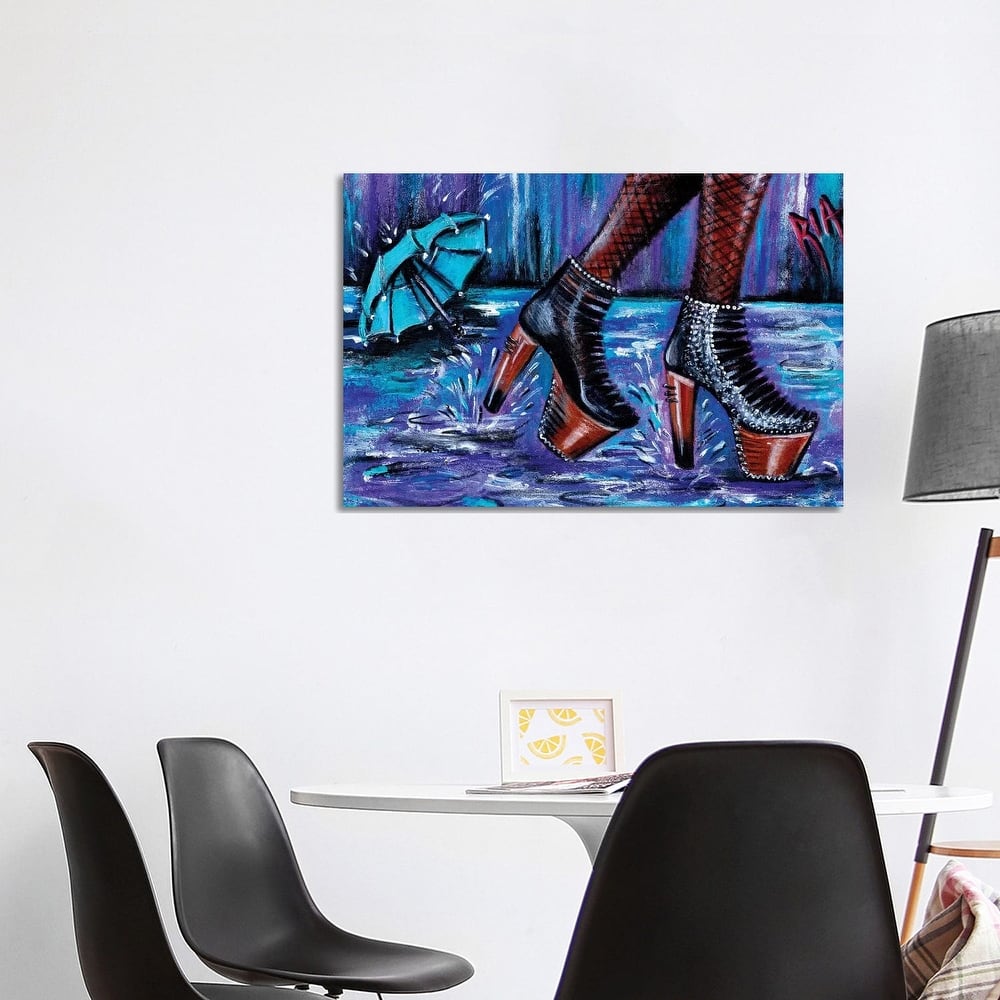 iCanvas "Rain Rain Go Away" by Artist Ria Canvas Print