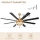 preview thumbnail 36 of 34, Bella Depot 72" Gold Large Ceiling Fan with Light and Remote 6-Speed Gold Modern Fandelier DC Motor