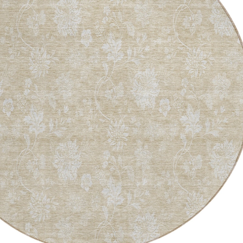 HomeRoots Floral Transitional Rectangle Outdoor Rug