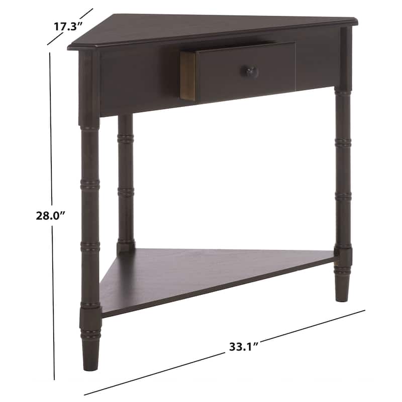 SAFAVIEH Calla Grey Corner Table - 33.9" x 17.3" x 28" - 34"W x 17"D x 28"H