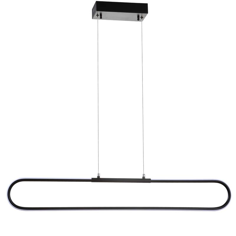 Makena 39" Dimmable Adjustable Integrated LED Metal Linear Pendant, by JONATHAN Y