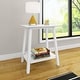 preview thumbnail 10 of 17, Max and Lily Mid-Century Modern End Table Nightstand with Shelf White