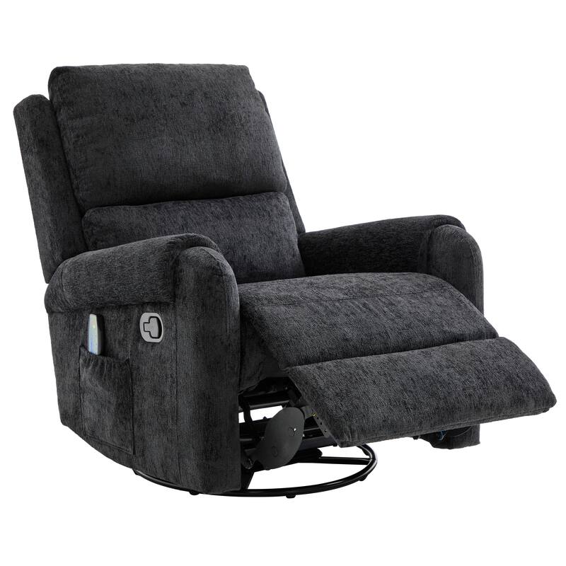 Manual Recliner Massage Recliner Chair Nursery Recliner Chair Swivel Rocker Recliner Sofa with a Side Storage Pocket