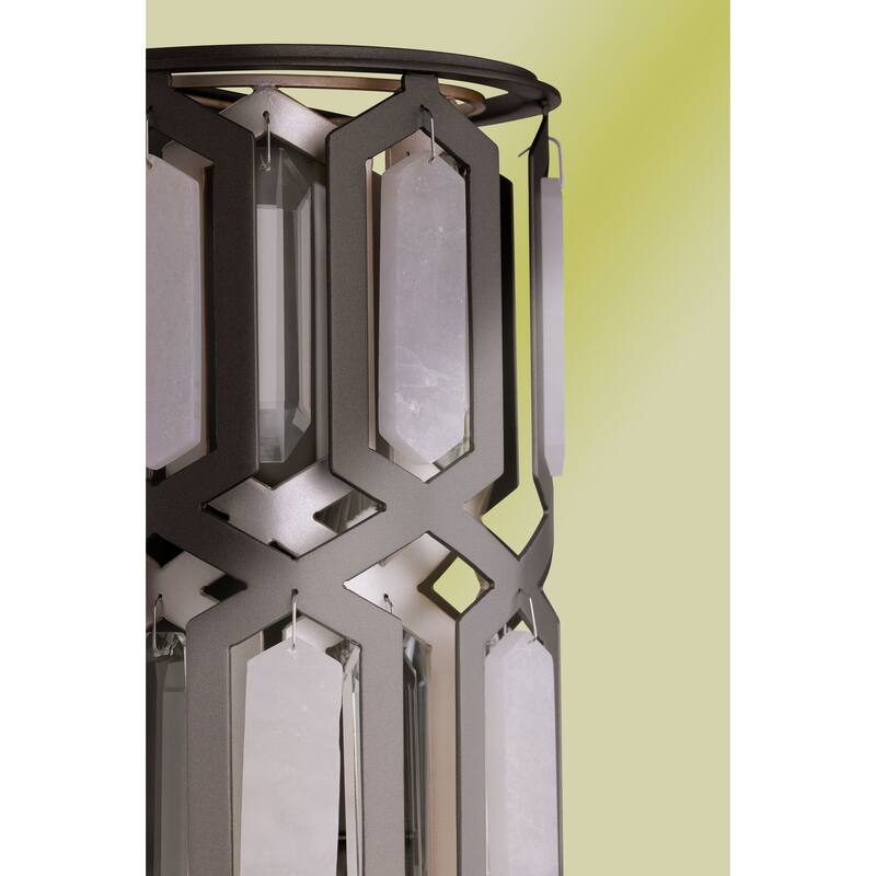 Minka Lavery 3581 Hexly 12" Tall Wall Sconce with Crystal Panel and