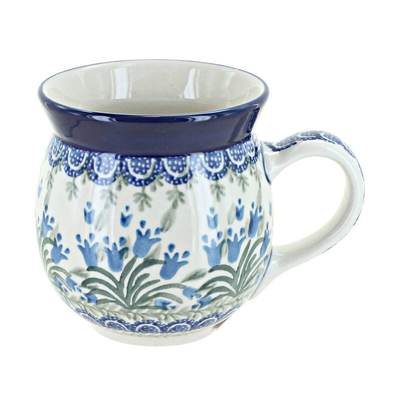 Blue Rose Polish Pottery Ceramika Artystyczna Bubble Mug