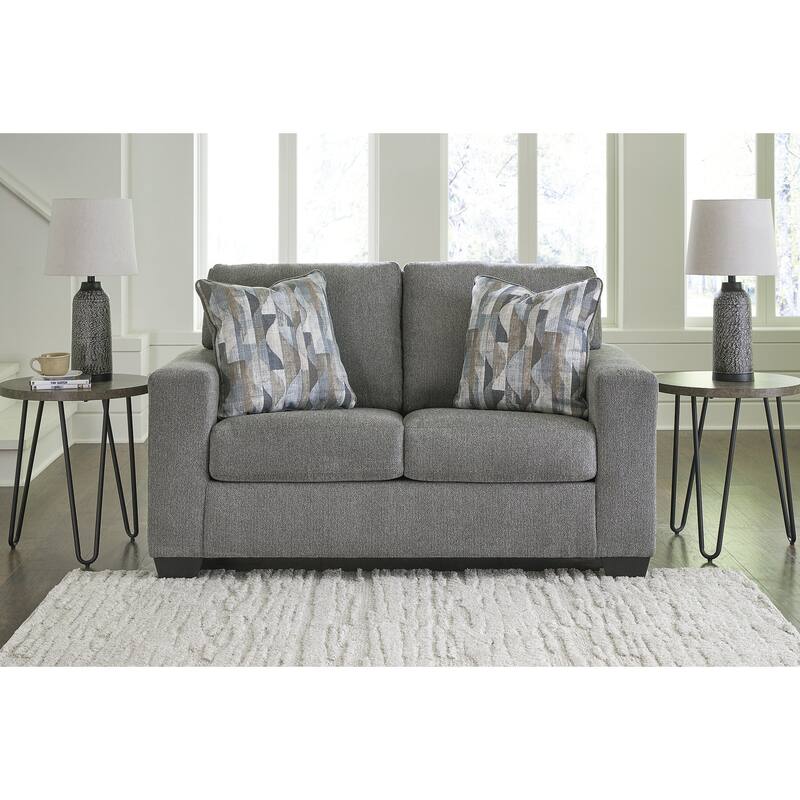 Signature Design by Ashley Deltona Loveseat - 62"W x 38"D x 37"H - Graphite