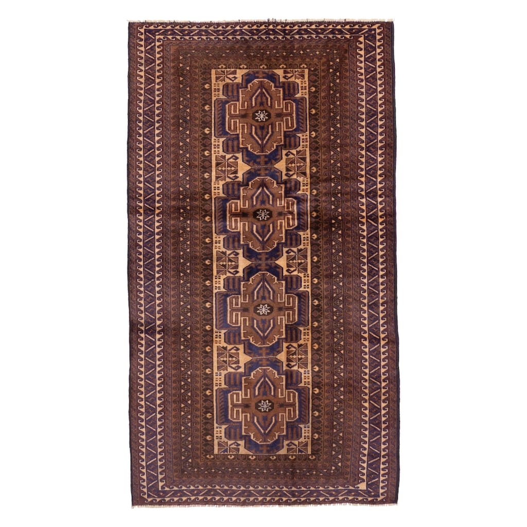 ECARPETGALLERY Hand-knotted Teimani Brown Wool Rug - 3'5 x 6'3