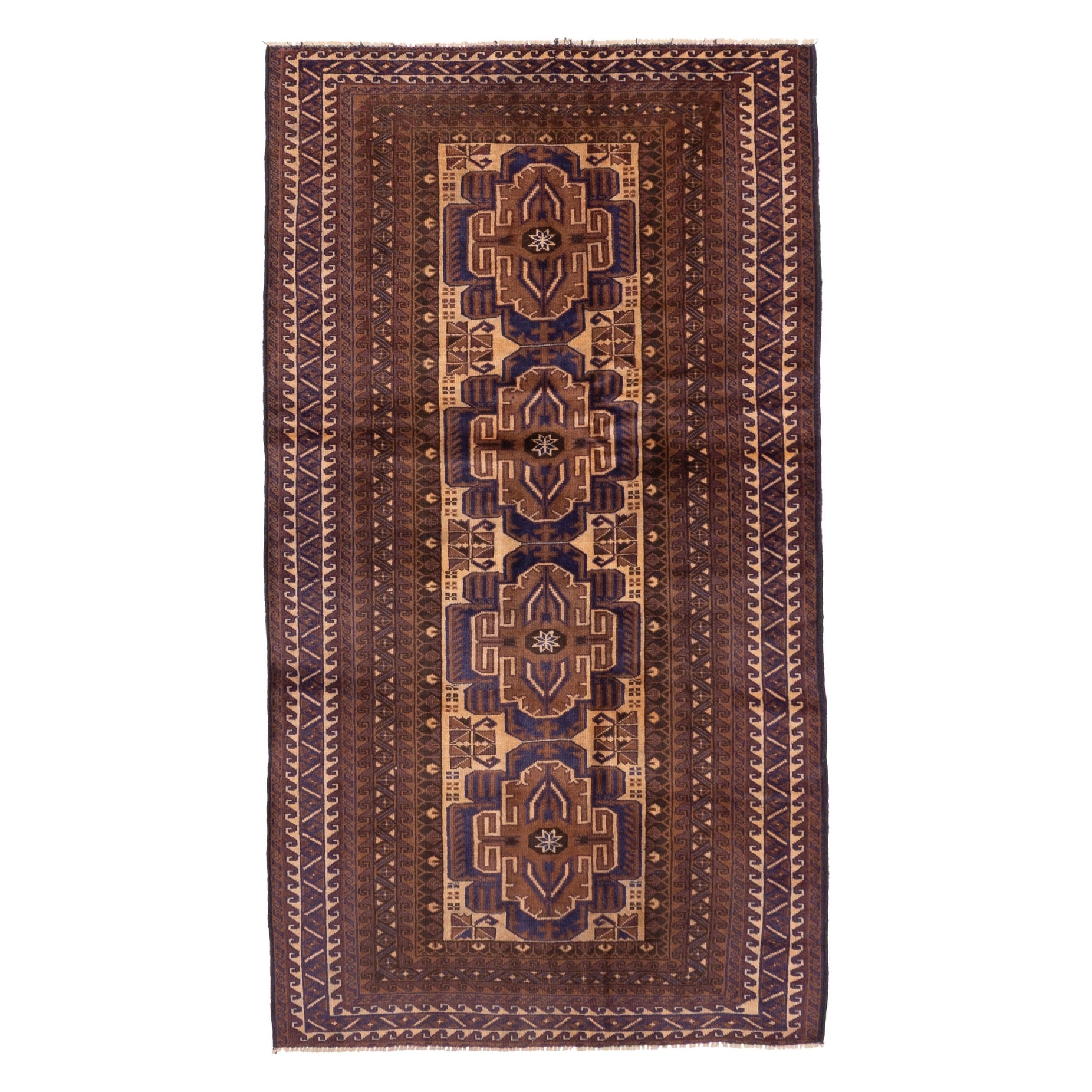 ECARPETGALLERY Hand-knotted Teimani Brown Wool Rug - 3'5 x 6'3