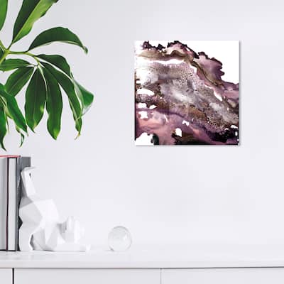 Wynwood Studio Abstract Glitter Bang II Purple and Modern & Contemporary Wall Art Canvas Print