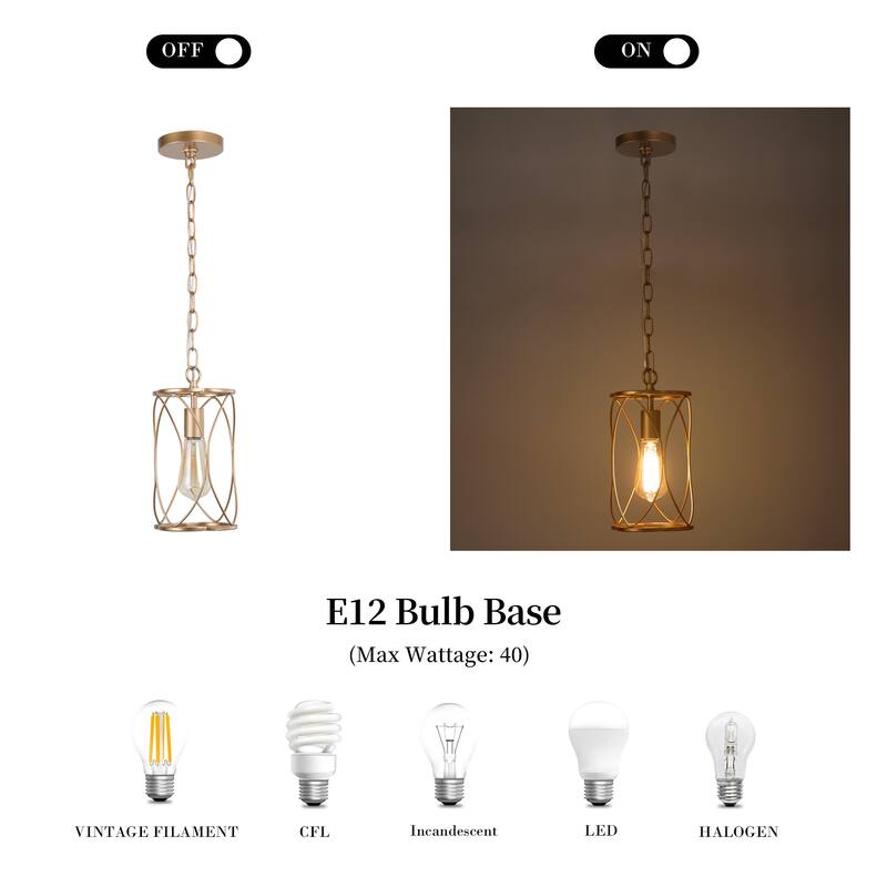 Velus Modern Farmhouse Mini Pendant Cylinder Metal Bronze Cage Kitchen Island Lights for Dining Room