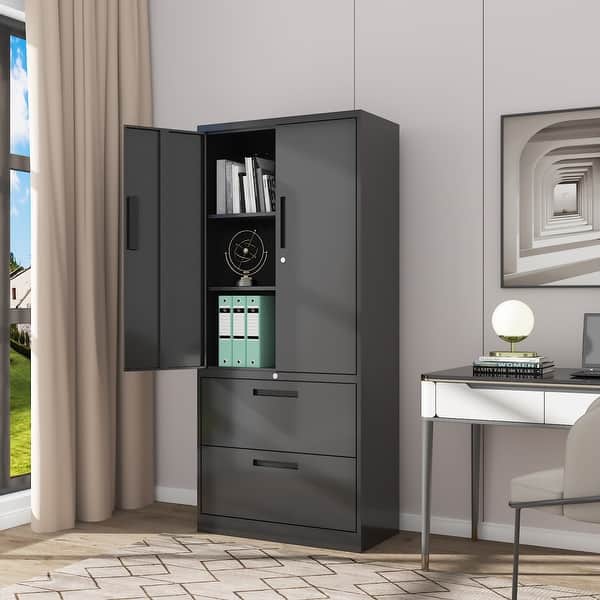 Metal Steel File Cabinets with 2 Drawers for Home Office Warehouse ...