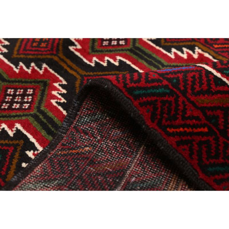 ECARPETGALLERY Hand-knotted Teimani Red Wool Rug - 2'3 x 6'7