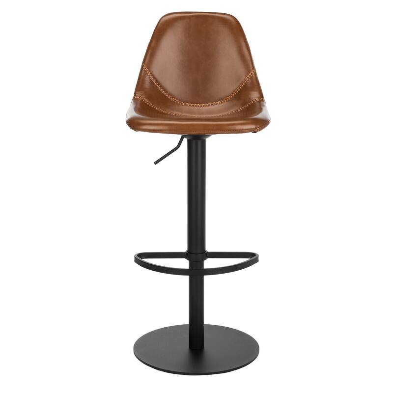 SAFAVIEH Mady Adjustable Swivel Bar Stool - 17.3" x 20" x 33.5-43.5" - 17Wx20Dx44H