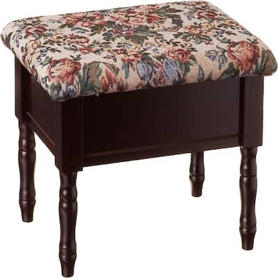 Foot Stool 13.2"D x 17.84"W x 5.12"H Cherry