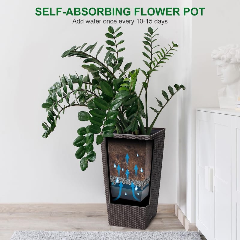 23 inch Tall Outdoor＆Indoor Planter Pots of 2