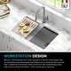 preview thumbnail 84 of 122, KRAUS Bellucci Workstation Undermount Granite Composite Kitchen Sink