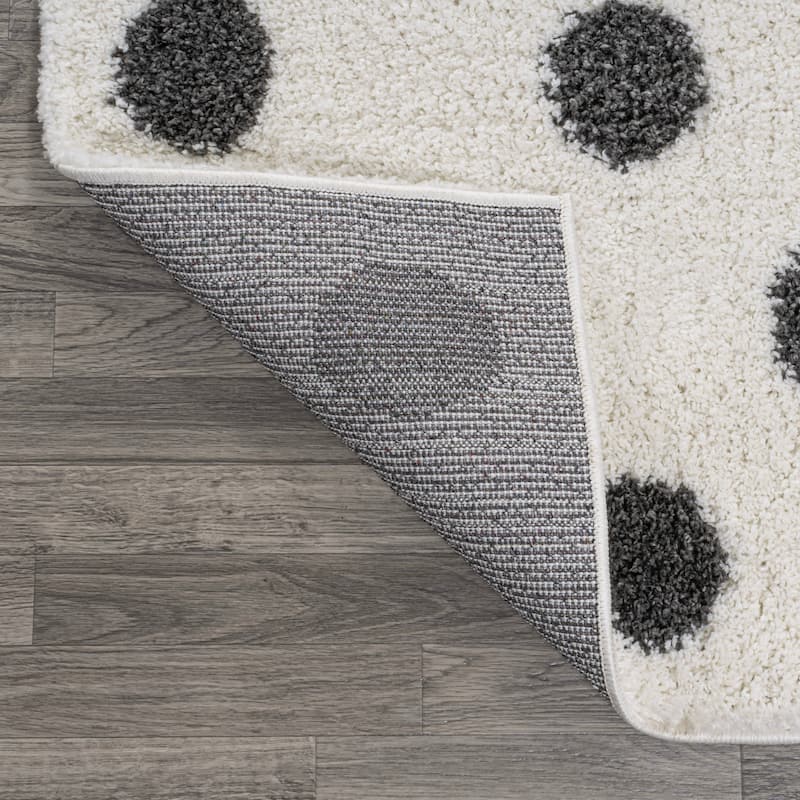JONATHAN Y Caimari Modern Charcoal Dot Shag Area Rug
