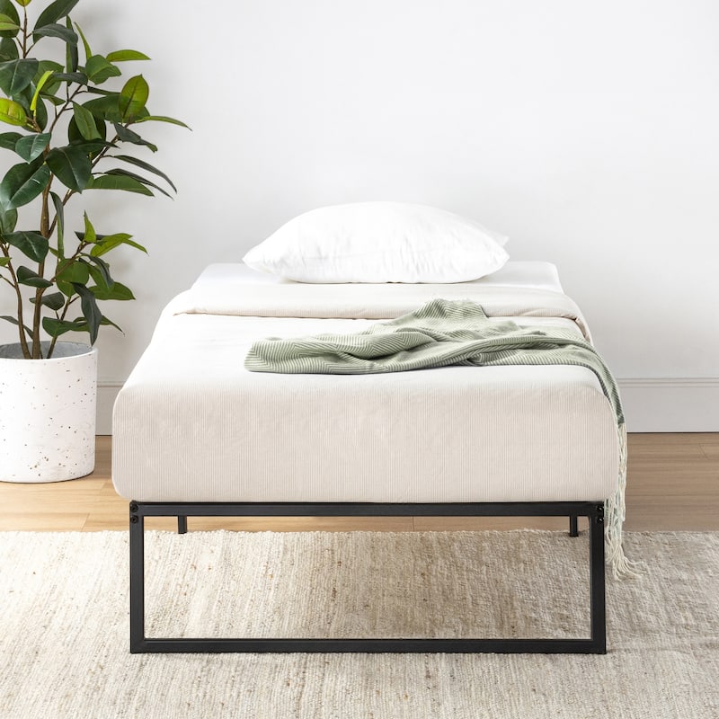 12" Twin Metal Platform Bed Frame with Steel Slats