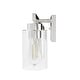 preview thumbnail 8 of 36, Hunter Hartland Bathroom Vanity Wall Light, Damp Rated - Transitional, Rustic, Contemporary - Clear Seeded Glass