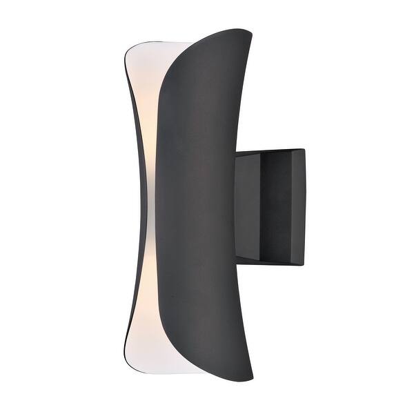 slide 2 of 4, Scroll 5.25" Wide Aluminum Outdoor Wall Light Architectural Bronze