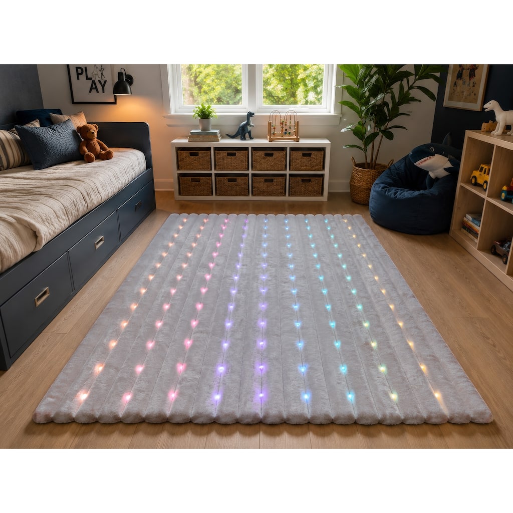 MDA Rugs Customizable LED Memory Foam Rug - 4'9" x 6'9"