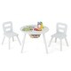 preview thumbnail 40 of 48, Costway Kids Wooden Round Table & 2 Chair Set w/ Center Mesh Storage - See Details