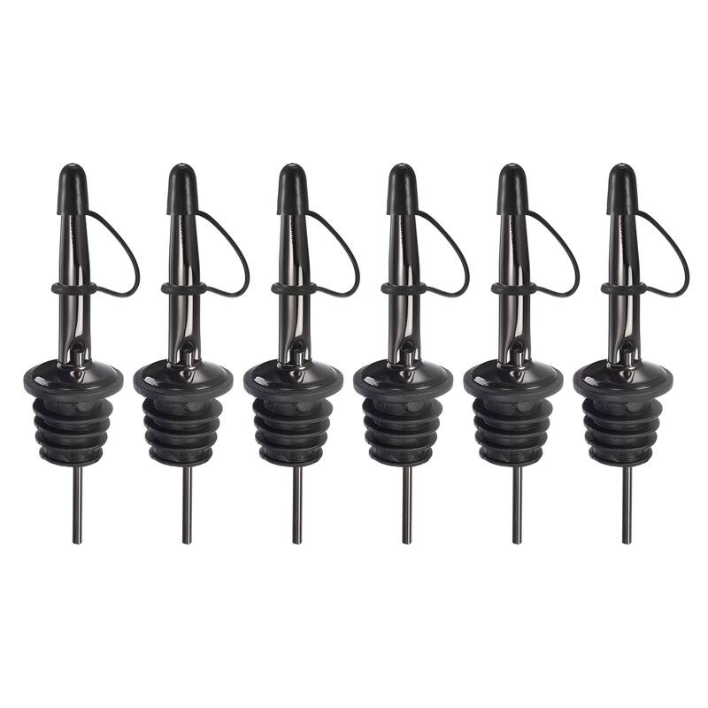 6pcs Stainless Steel Liquor Pourer Wine Oil Bottle Pour Spout, Rainbow