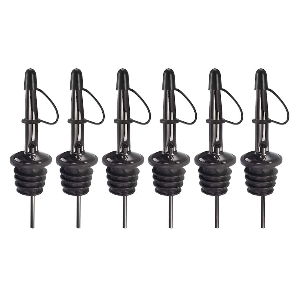 6pcs Stainless Steel Liquor Pourer Wine Oil Bottle Pour Spout, Rainbow