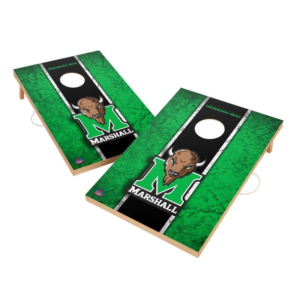 slide 2 of 5, Vintage Marshall Thundering Herd Regulation 2x4 Cornhole Set