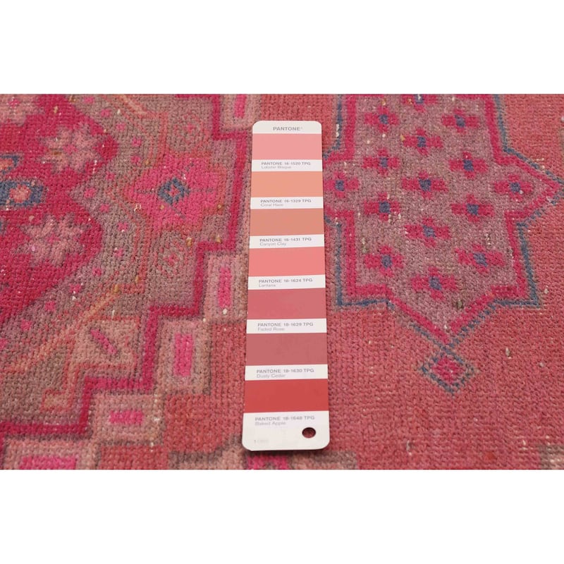 ECARPETGALLERY Hand-knotted Konya Anatolian Pink Wool Rug - 3'2 x 12'7