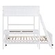 preview thumbnail 8 of 34, Pine Wood Bunk Bed with Desk and Drawers, Movable Lower Bed, Full-Length Guardrail