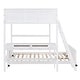 preview thumbnail 8 of 7, White Space-Saving Twin Over Full Bunk Bed with Desk and Drawers - Solid Pine, /