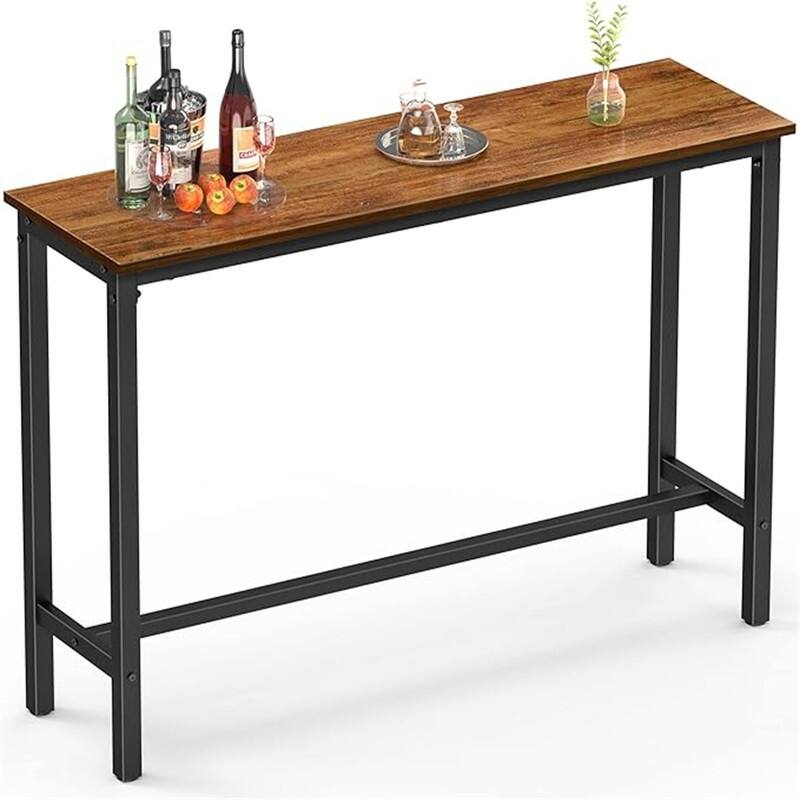 Bar Height Pub Table - 15.7"D x 47.2"W x 39.7"H - Vintage
