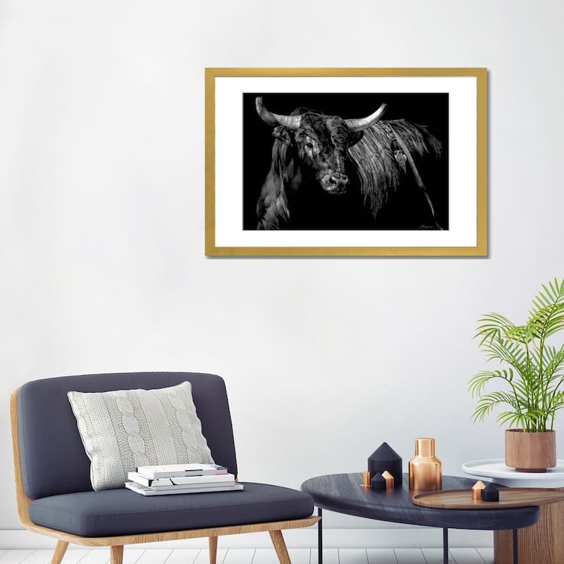 iCanvas "Brindle Rodeo Bull" by Julie T. Chapman