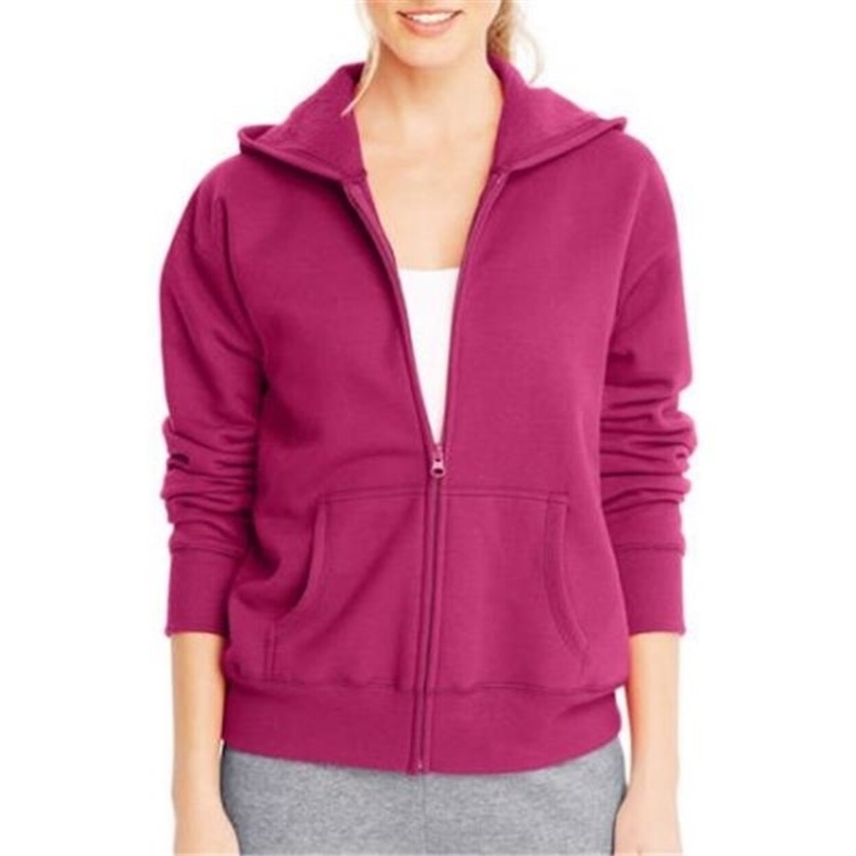 hanes pink hoodie