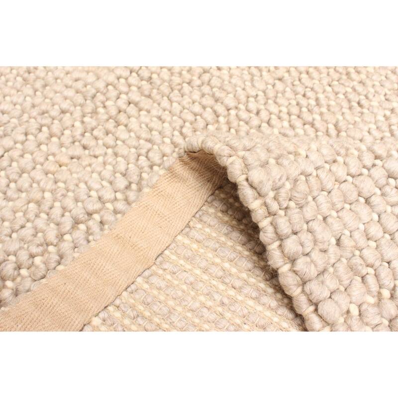 ECARPETGALLERY Braid weave Sienna Tan Wool Rug - 5'3 x 7'7