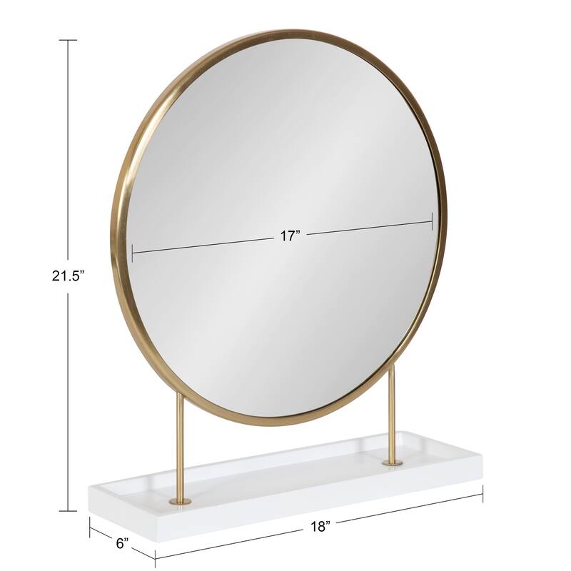 Kate and Laurel Maxfield Round Tabletop Mirror