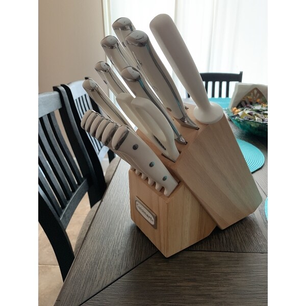 >Cuisinart C77wtr 15p Triple Rivet Collection 15 Piece Cutlery Block Set White Overstock 22591913